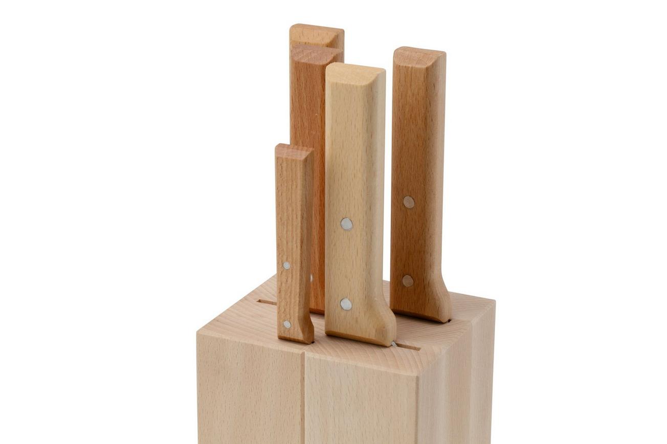 Opinel Parallèle 2402, 5-delige messenset incl. blok