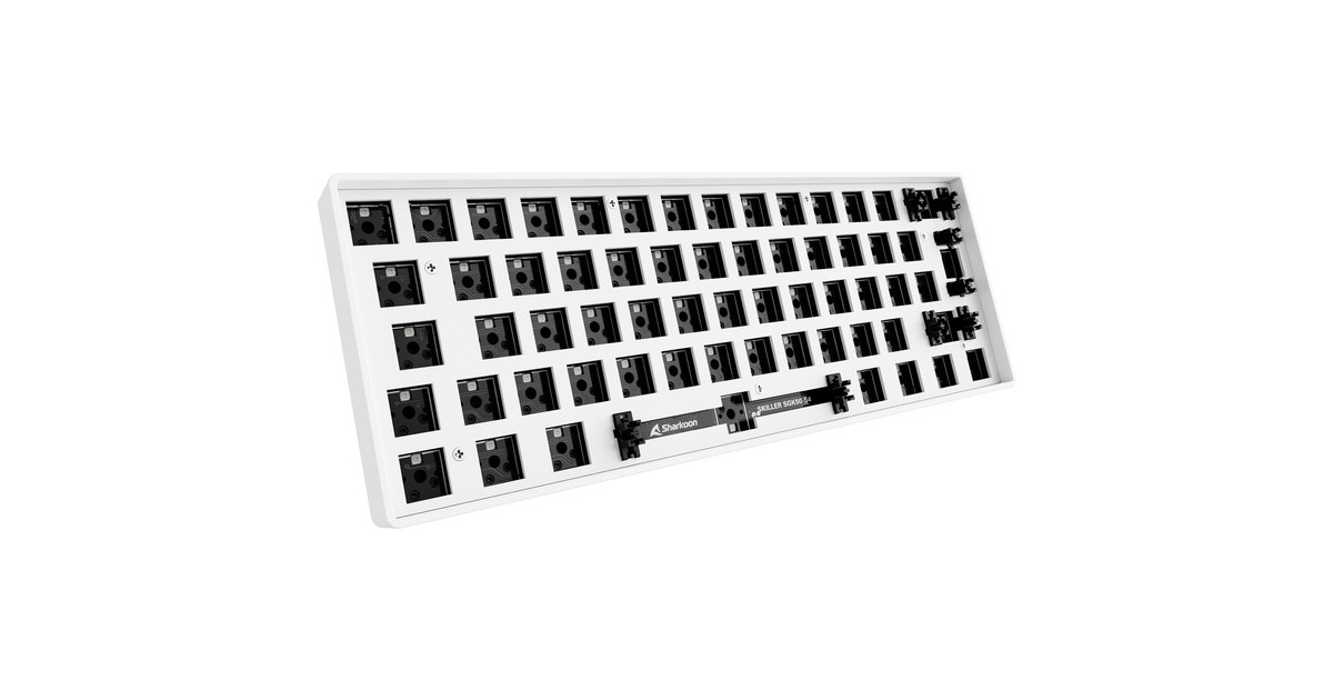 SharkoonSKILLER SGK50 S4 Barebone ISO, gaming toetsenbord  (Wit, 60%, Hot-Swap, RGB)