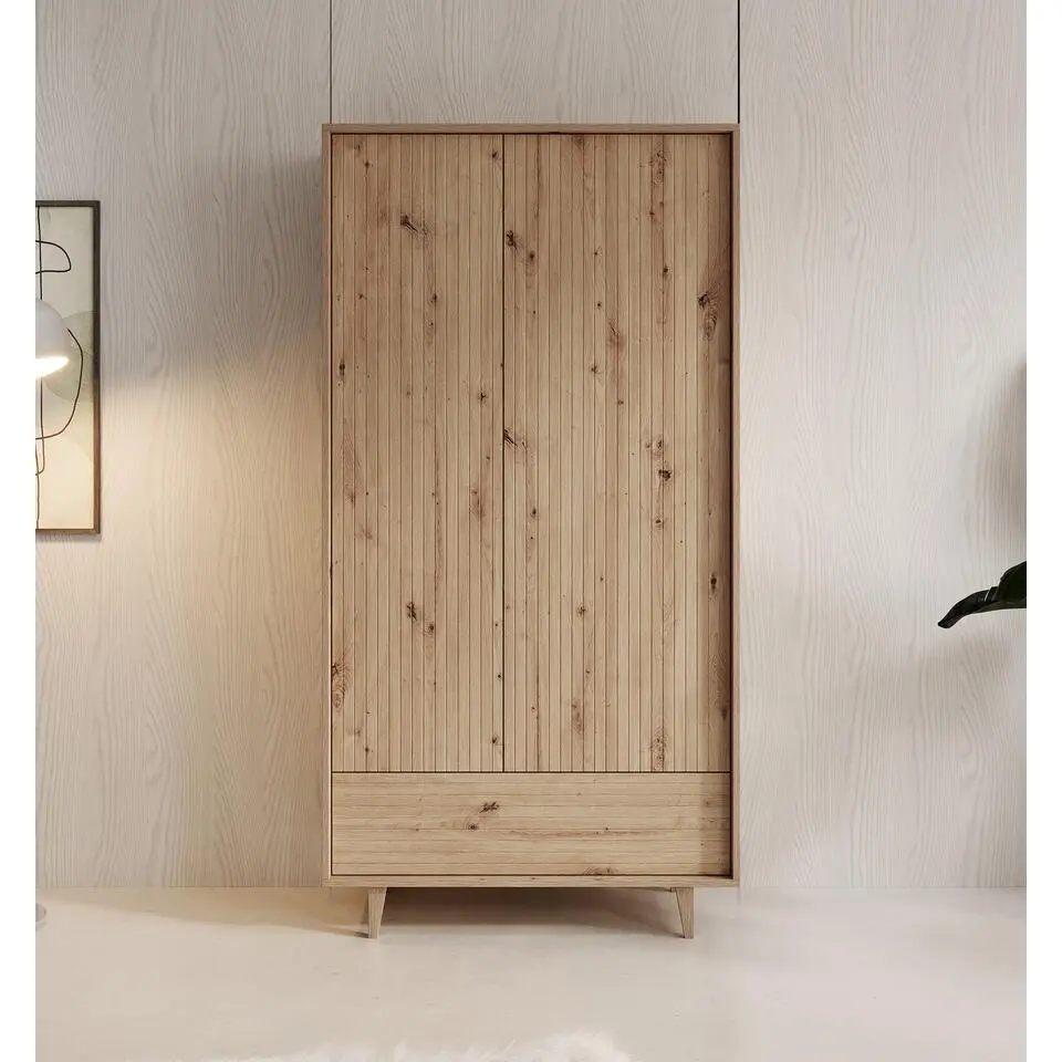 Meubella - Kledingkast Fuzeta - Eiken - 92 cm