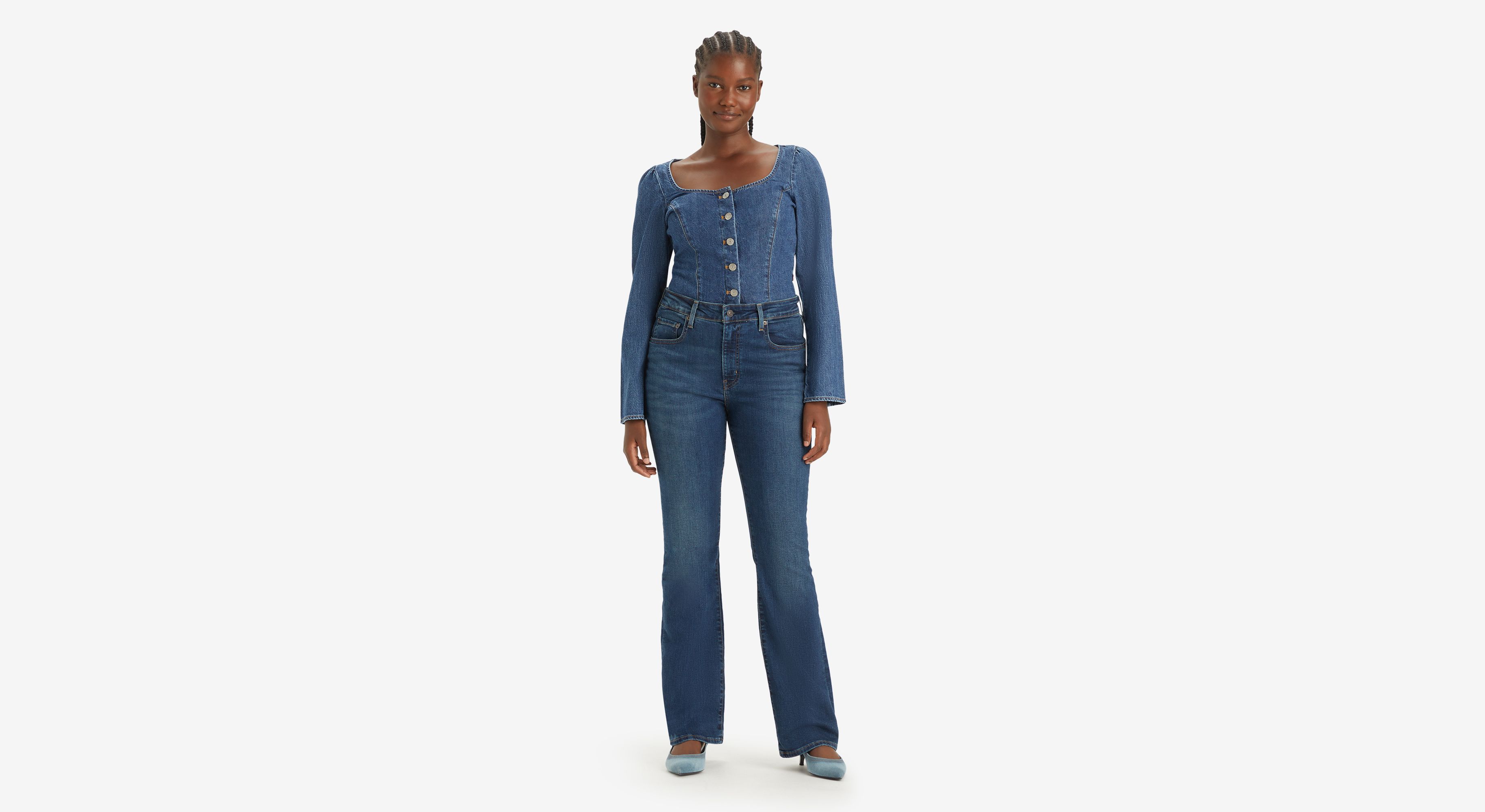 Jean 725™ taille haute bootcut - Dark Indigo Worn In - Bleu