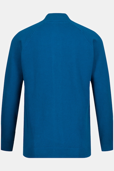 Strickjacke, Strukturstrick, Stehkragen
