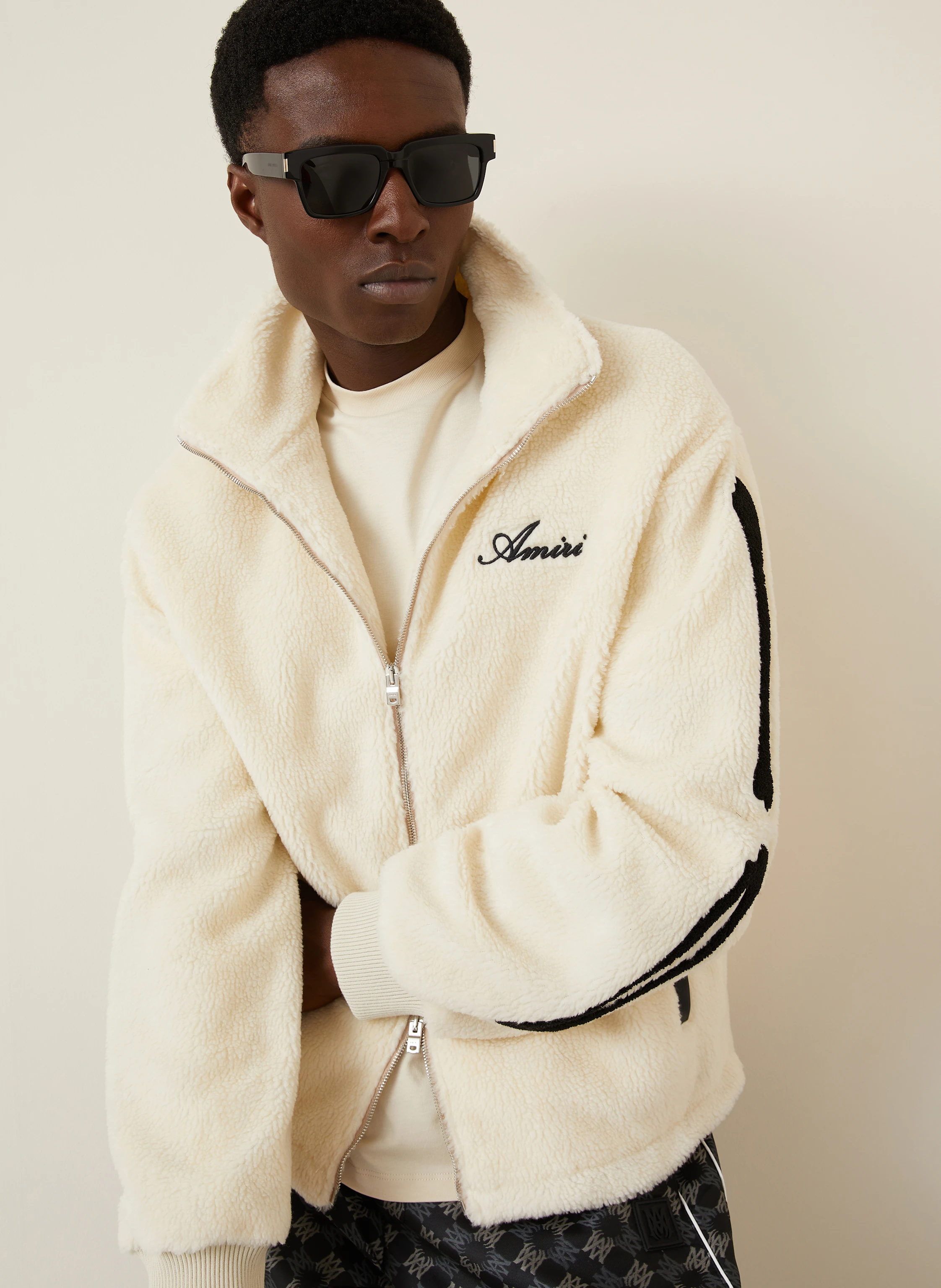 AMIRI Teddyfell-Jacke BONES