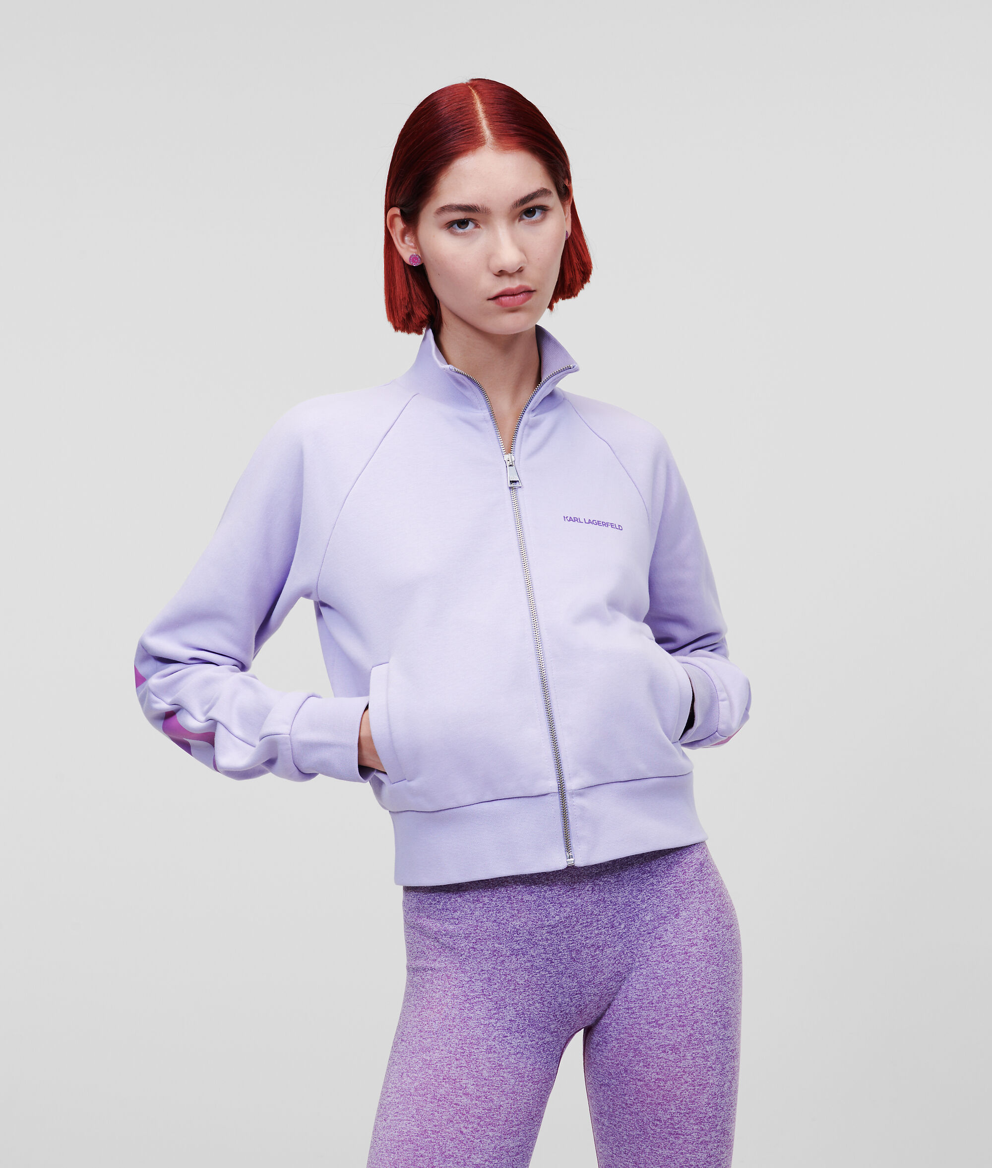 SWEAT-SHIRT ZIPPÉ AVEC LOGO KARL OMBRÉ