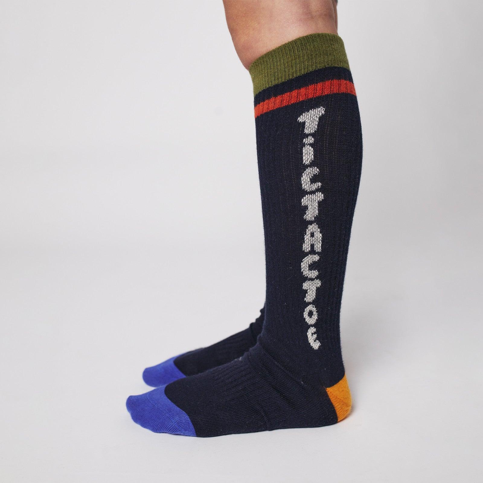 Socken Extra Lang Tic Tac Toe Navy Midnight Blue