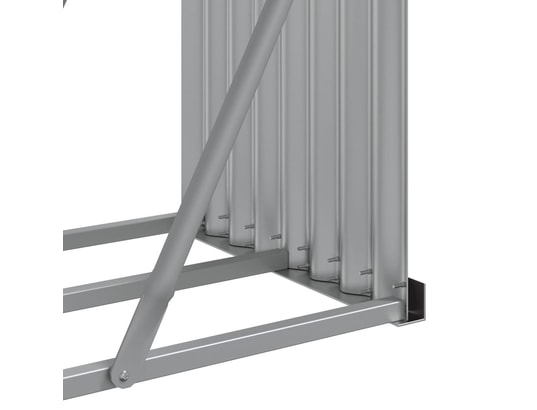 VIDAXL - Sac à outils Porte-bûches gris clair 180x45x100 cm acier galvanisé