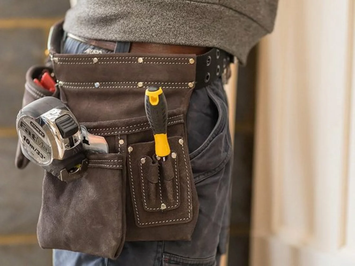 Stanley STST1-80113 Dubbele gereedschapsgordel met riem en hamerhouder