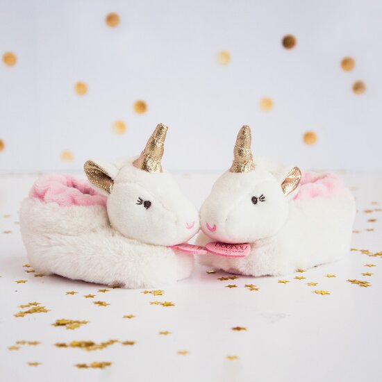 Licorne chaussons avec hochet   Doré        0-6 mois   de               Doudou et Compagnie