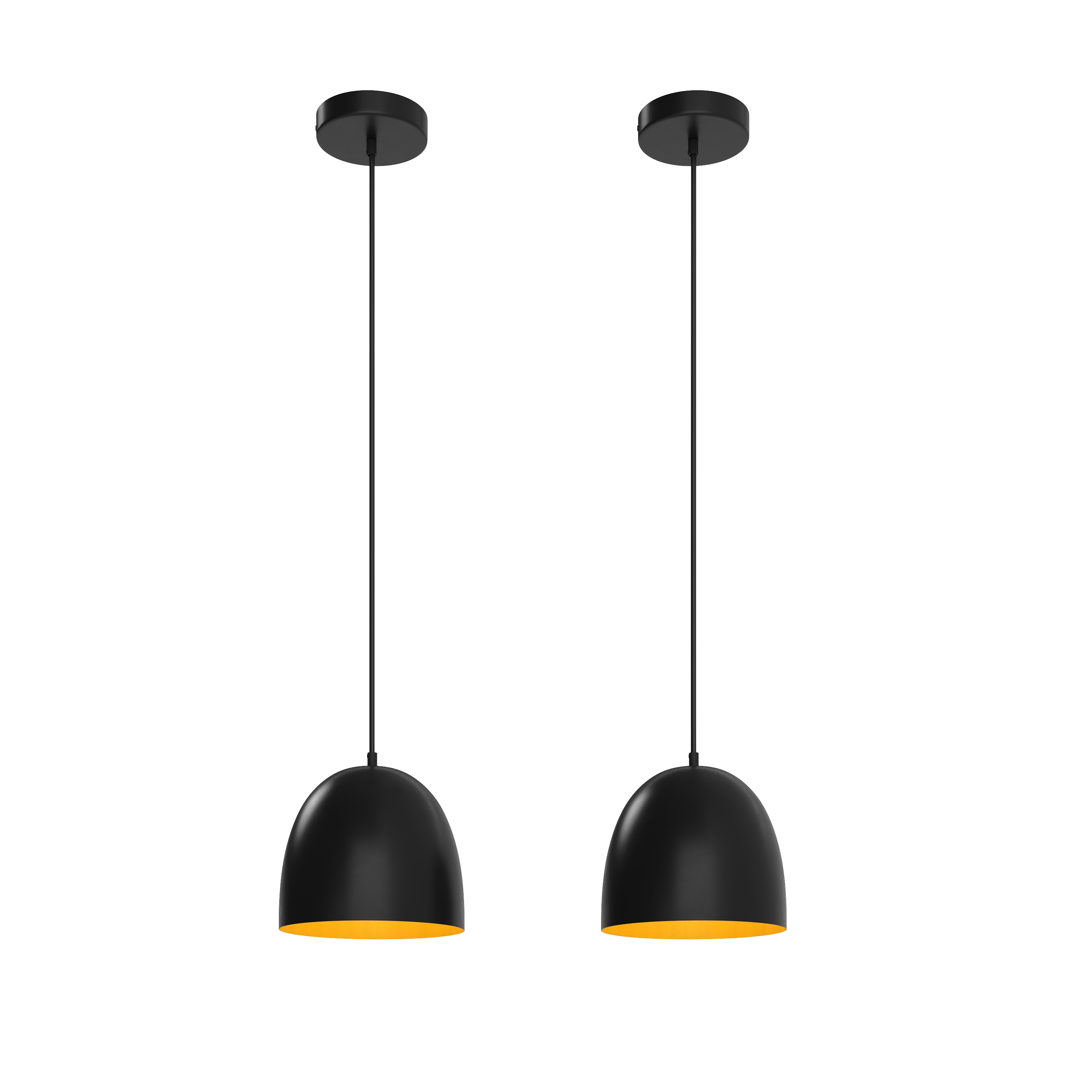 Hängelampe STEM 2er Set schwarz/gold