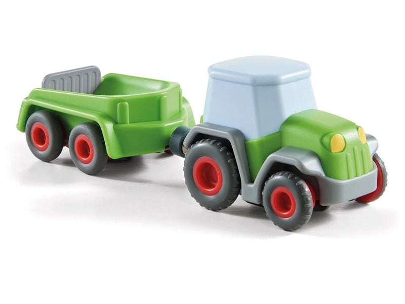 Haba Kullerbü -Traktor mit Anhänger 305562 Spielzeugfahrzeug