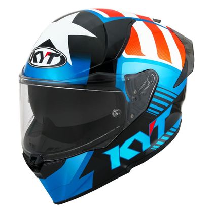 Casque KYT R2R STRAIGHT - Rouge / Bleu