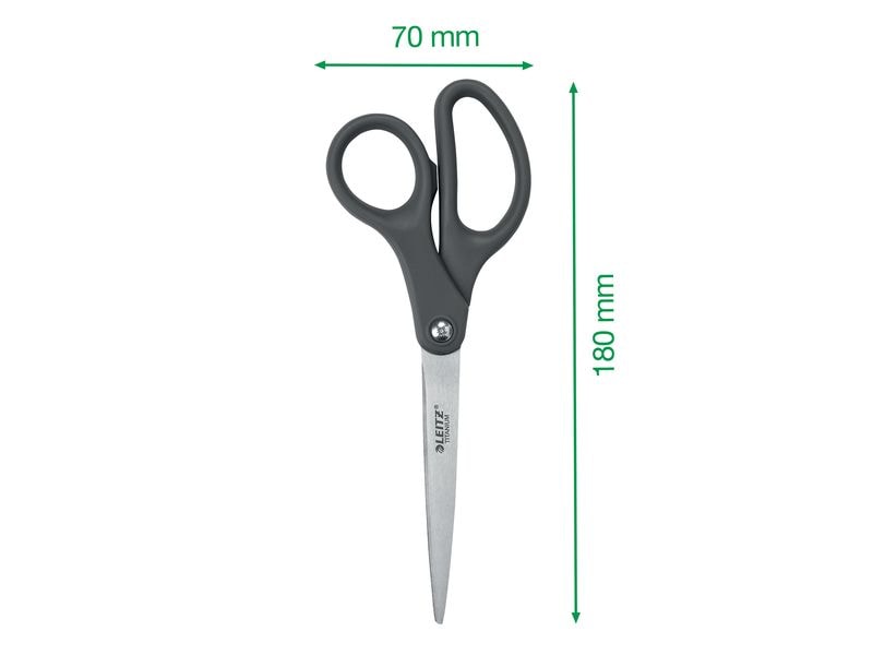 Leitz Schere 18 cm, Titanium Schere für Links- und Rechtshänder