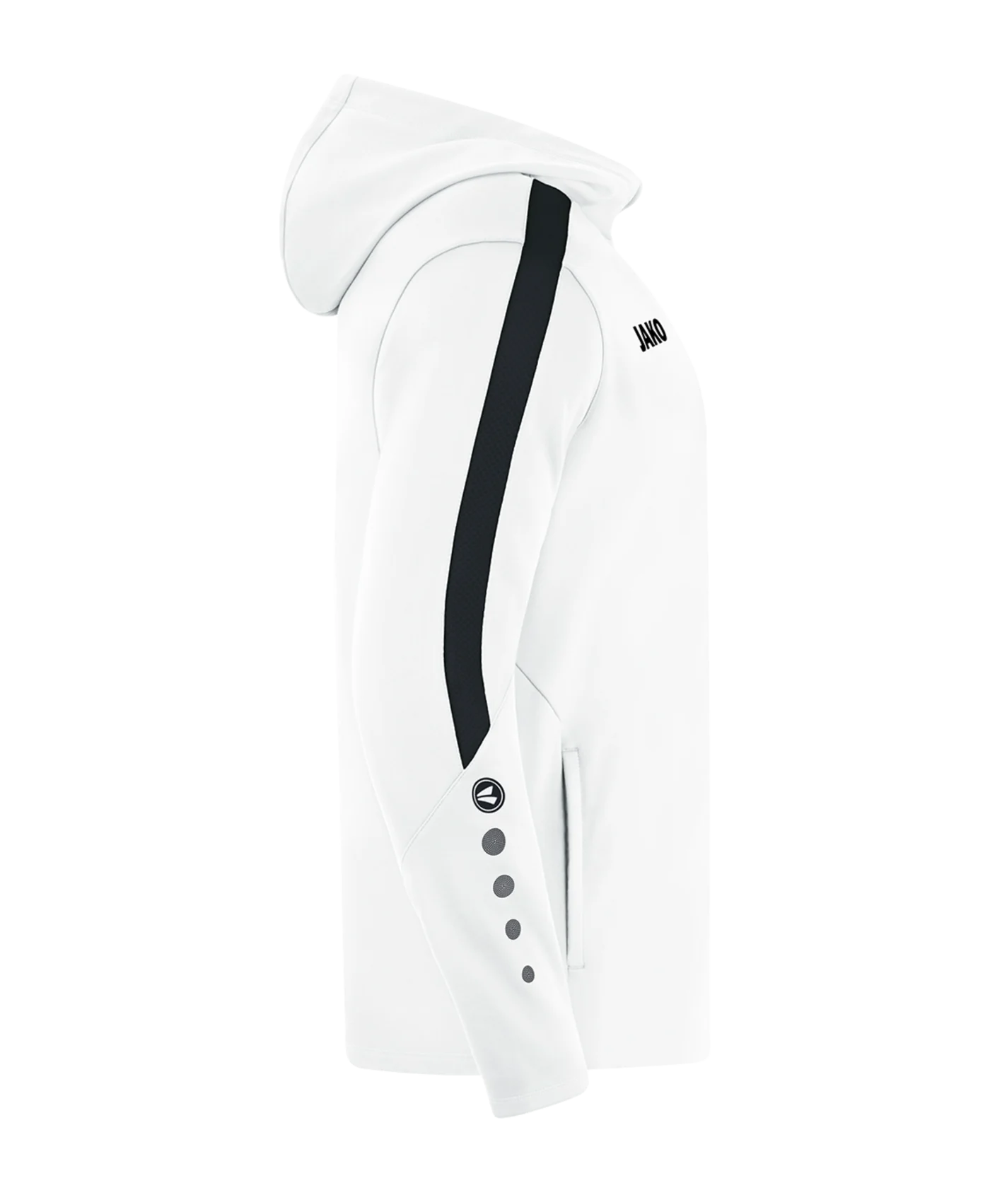 JAKO Power Kapuzenjacke Weiss Schwarz F000