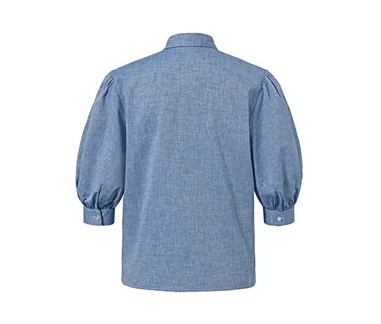 Hemdbluse in Leinenoptik