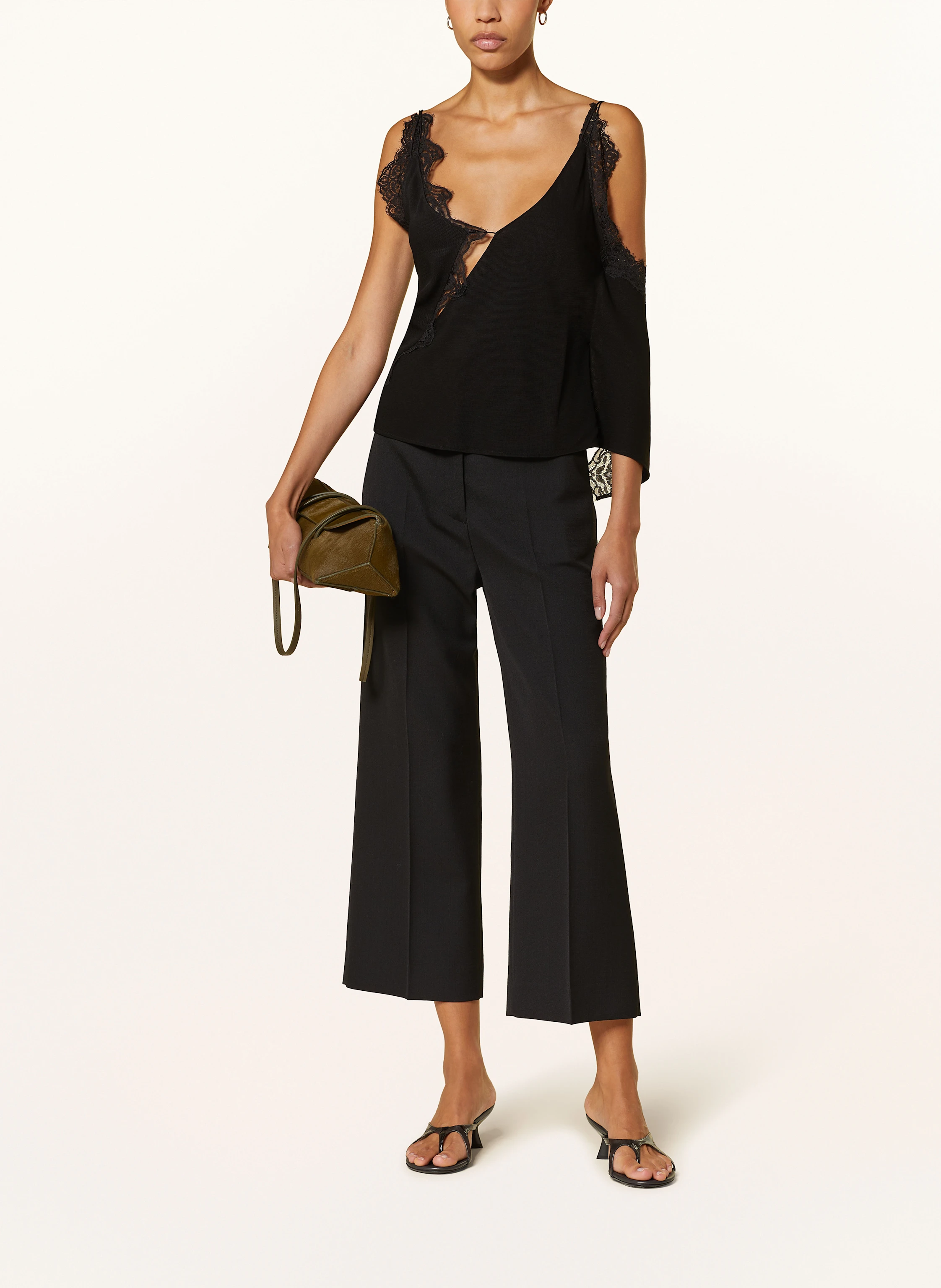 CHRISTOPHER ESBER Top mit Spitze und Cut-Out