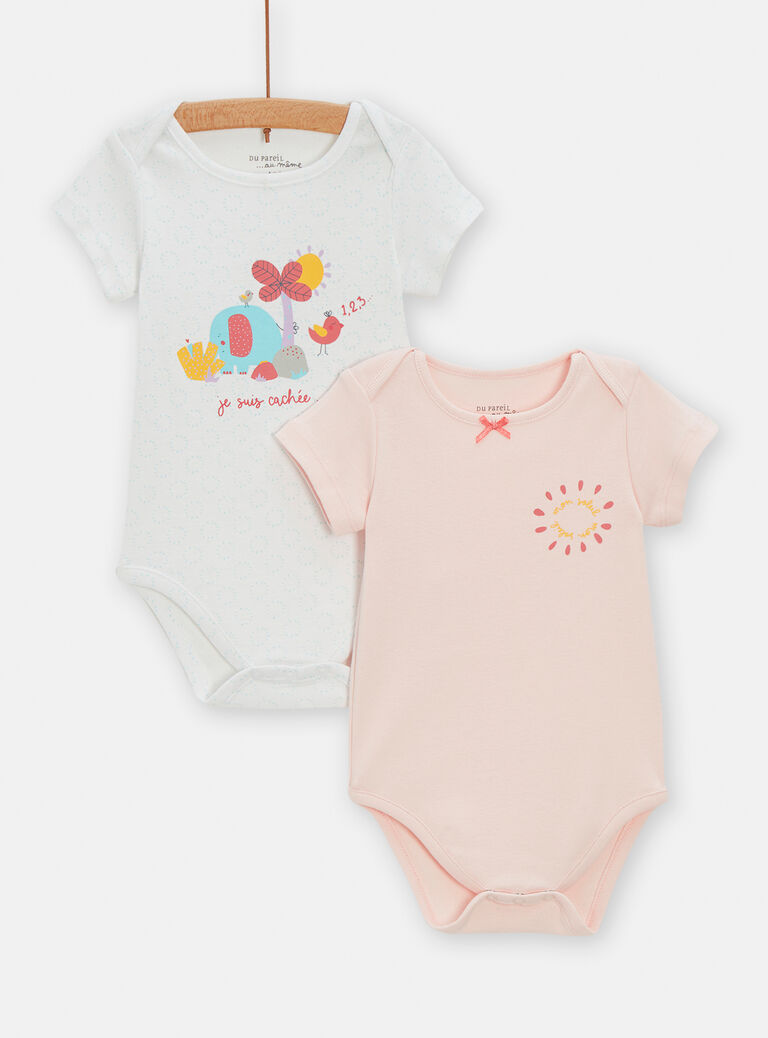 Lot de 2 body fantaisies pour bébé fille