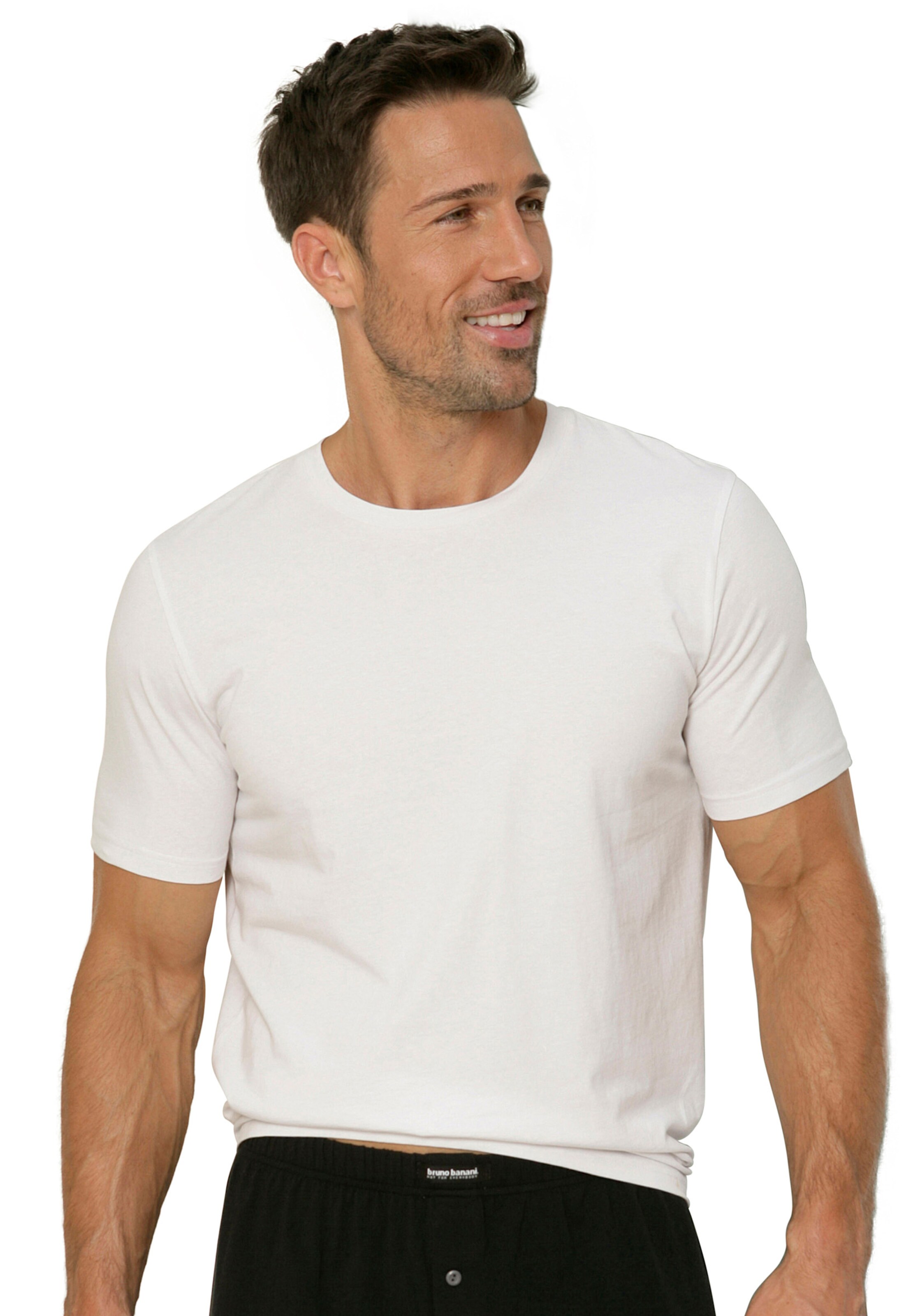 Bruno Banani T-Shirt in schwarz, grau-meliert, weiß
