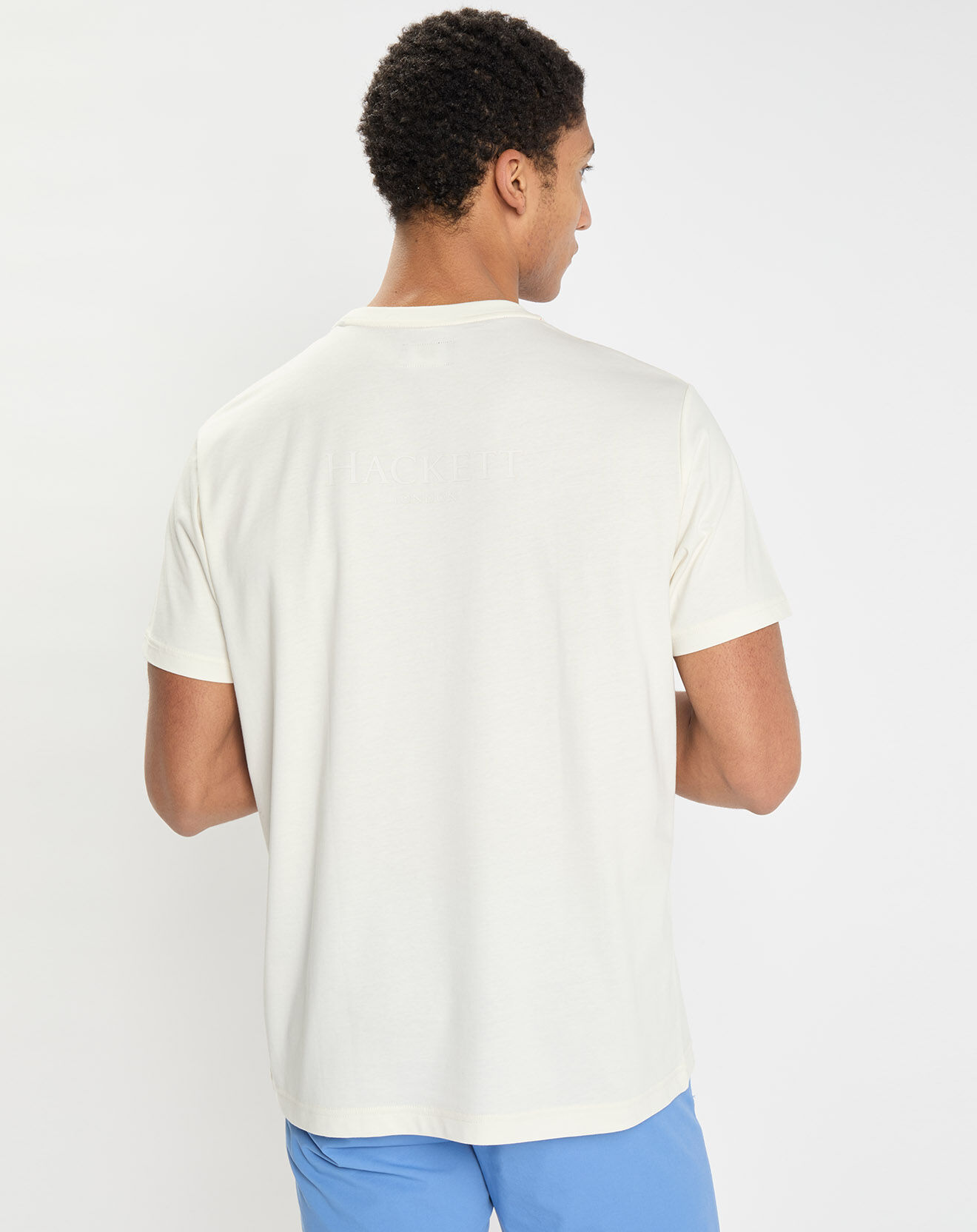 Hackett London T-Shirt Regular Fit Blason écru