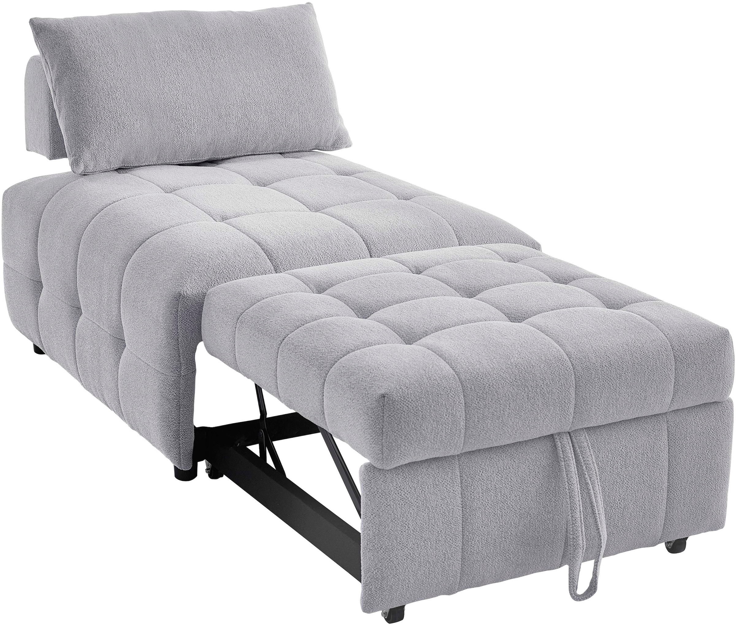ATLANTIC home collection Sofa »Fabio« Schlafsessel mit Sitztiefenverstellung