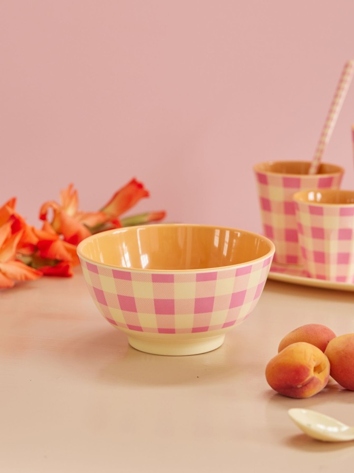 Rice - Melamine Bowl with Check It Out Print - Medium - 700 ml