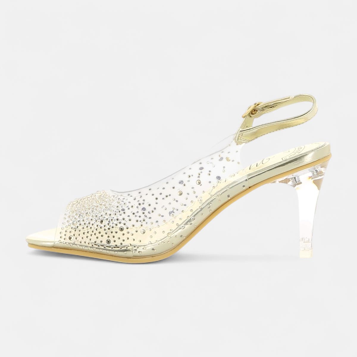 Nu-pieds à talon Femme or