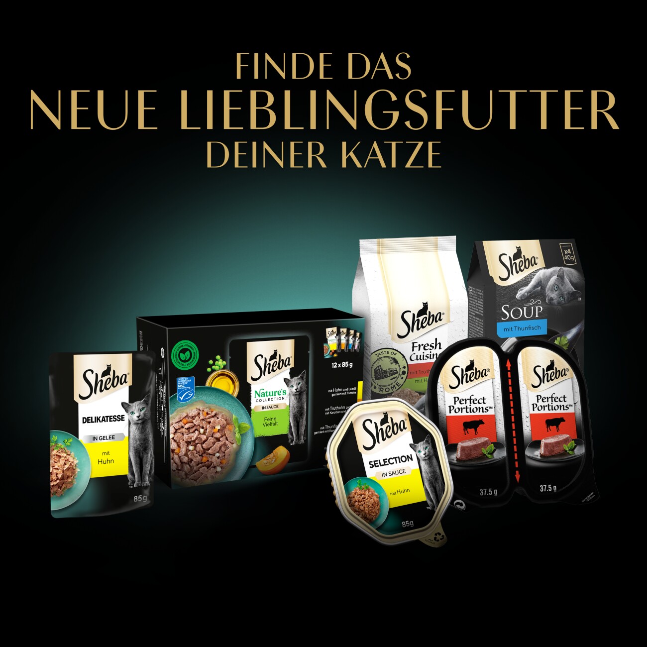 Sheba Multipack Sauce Collection Feine Vielfalt MSC 12x85 g