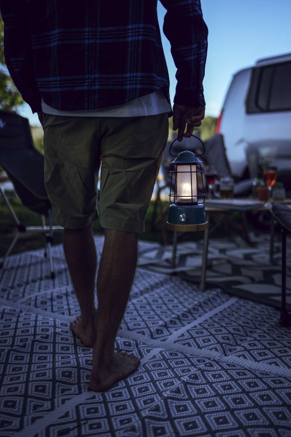 Berger Hopuni LED Campinglaterne mit Dimmfunktion blau