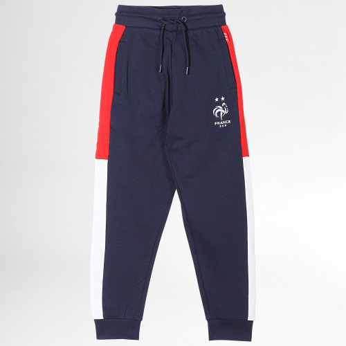 Pantalon Jogging Enfant A Bandes Fan F22051 Bleu Marine