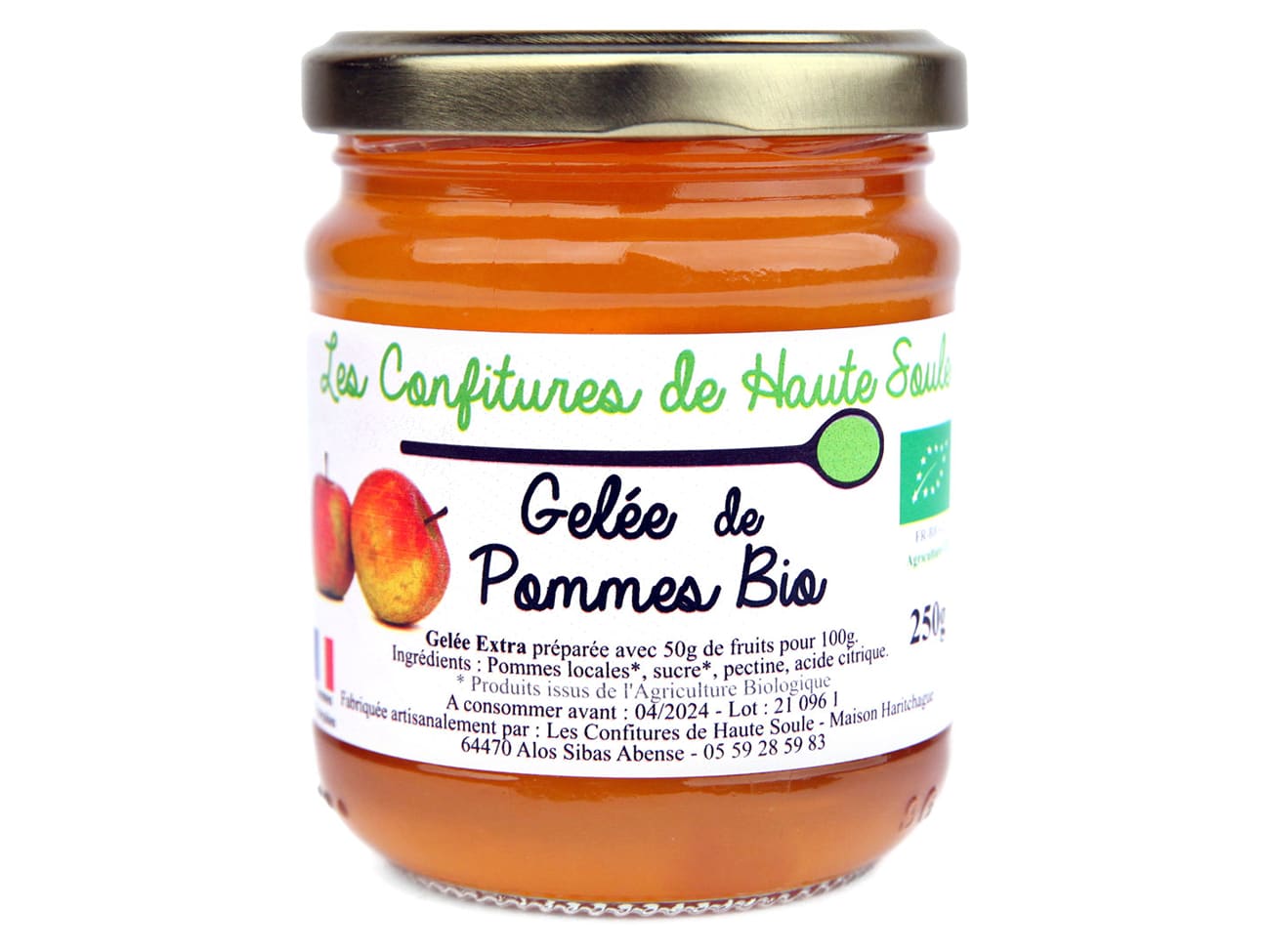 Gelée de pomme Bio - 250 g - Confitures de Haute Soule