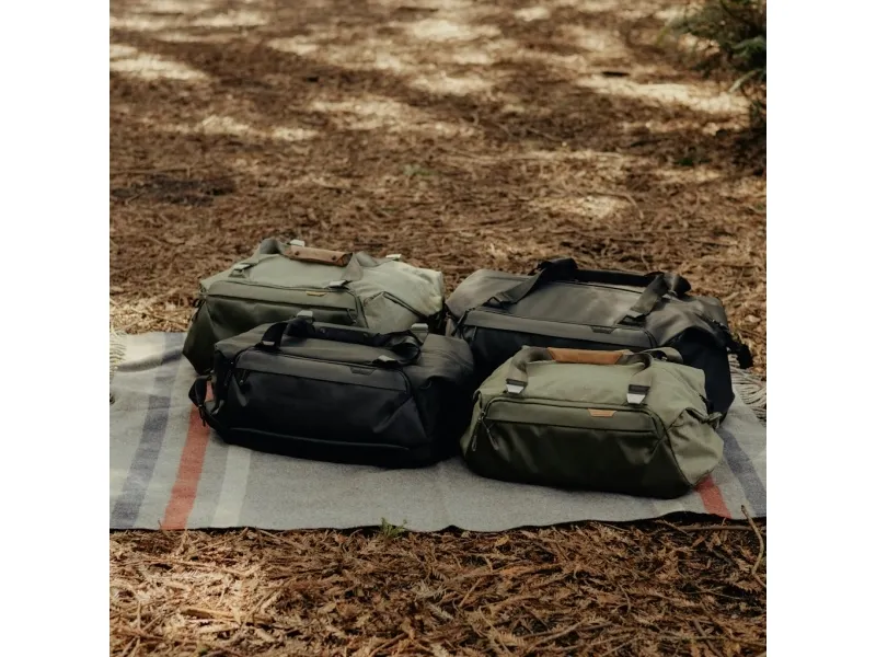 Peak Design Travel - Køjesæk - 50 L - 600D nylon løsningsfarvet, 900D stof, glasforstærket nylon, anodiseret aluminiumslegering, ultrahøj molekulærvægt polyetylenstof, Hypalon - salvie