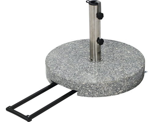 Siena Garden Granieten Parasolstandaard, 40 kg, Grijs, met Handvat en Wielen