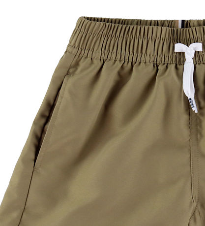 Hugo Boss Logo Zwembroek Kids Donkergroen