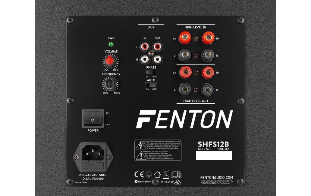 Subwoofer SHFS12B Schwarz<br>Aktiver Tieftöner
