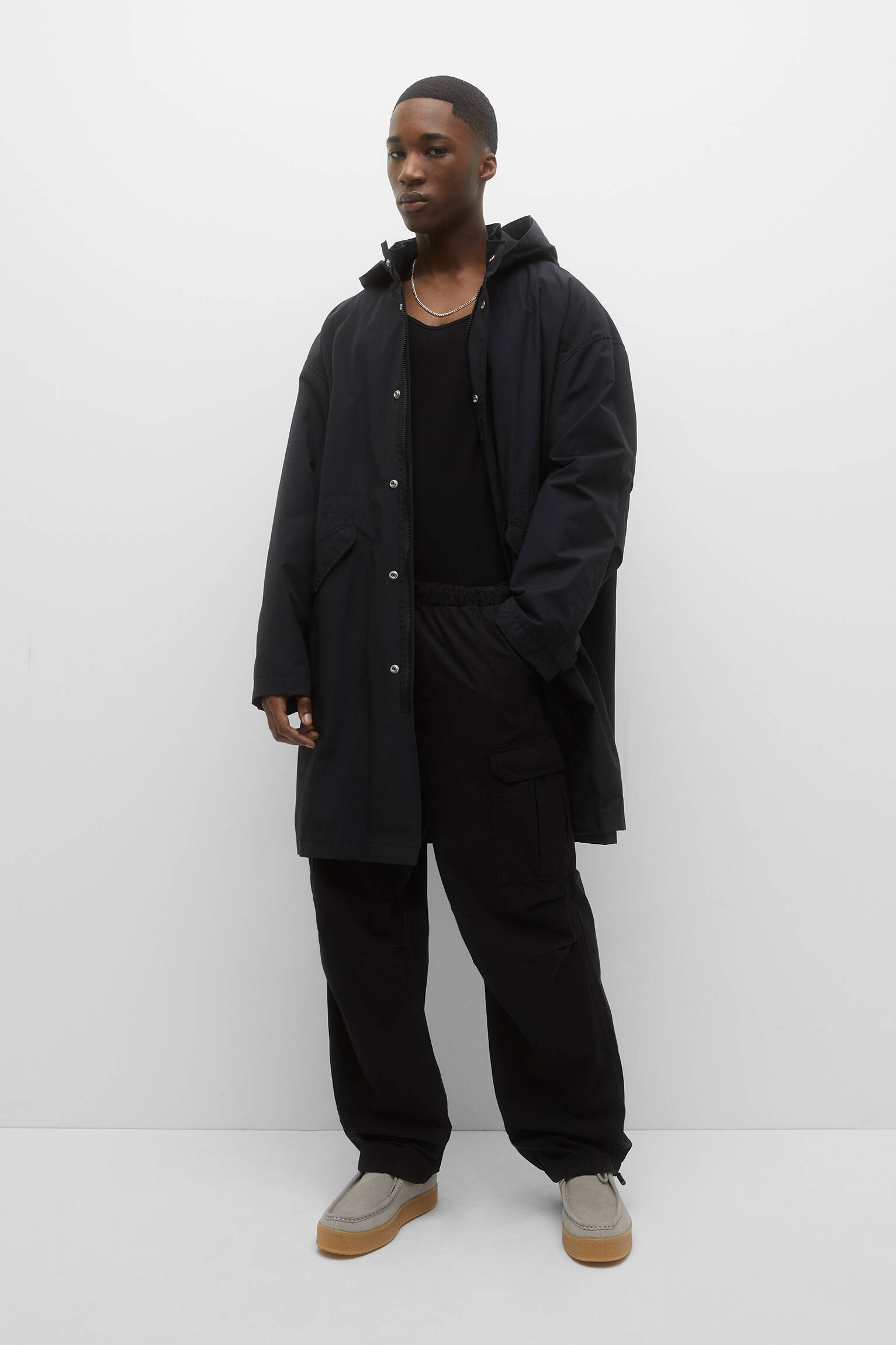 PARKA PRETA CLARA - PRETA