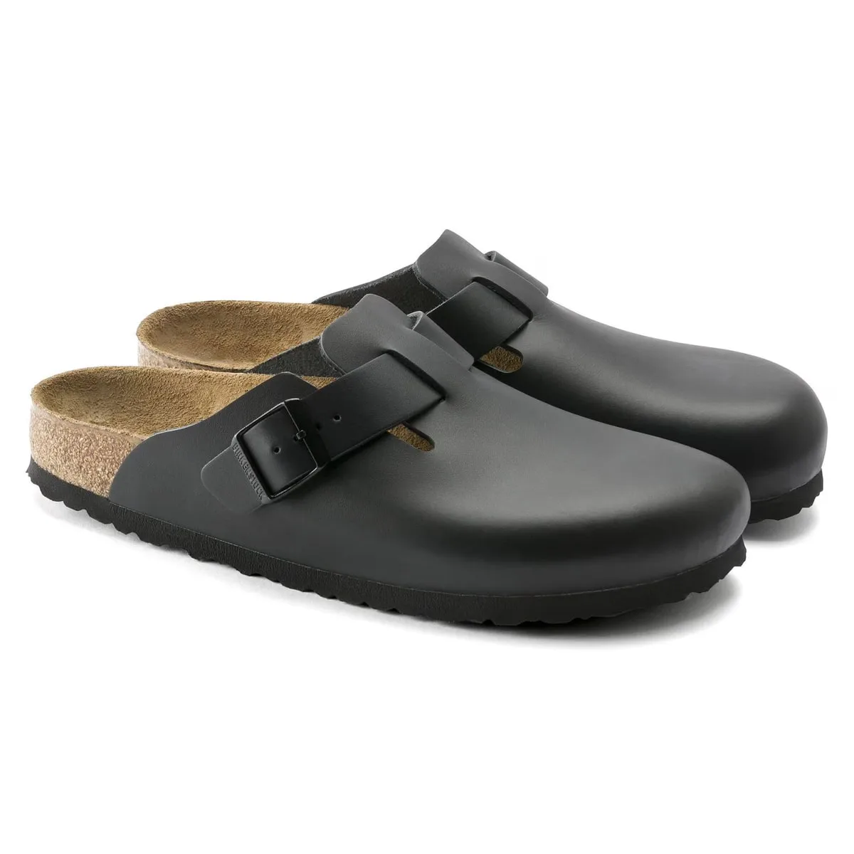 Birkenstock Boston Natural Leather regular Black