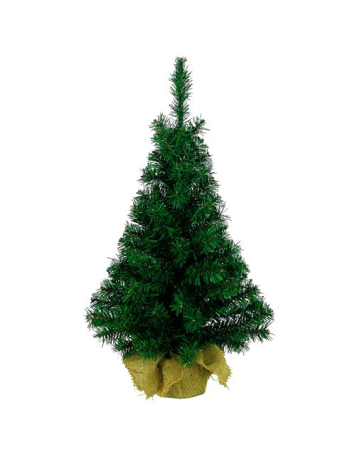 Everlands Imperial Mini Boom - Kerstboom - Ø41x75 cm Groen Rood Met 20 Decoratiefiguren