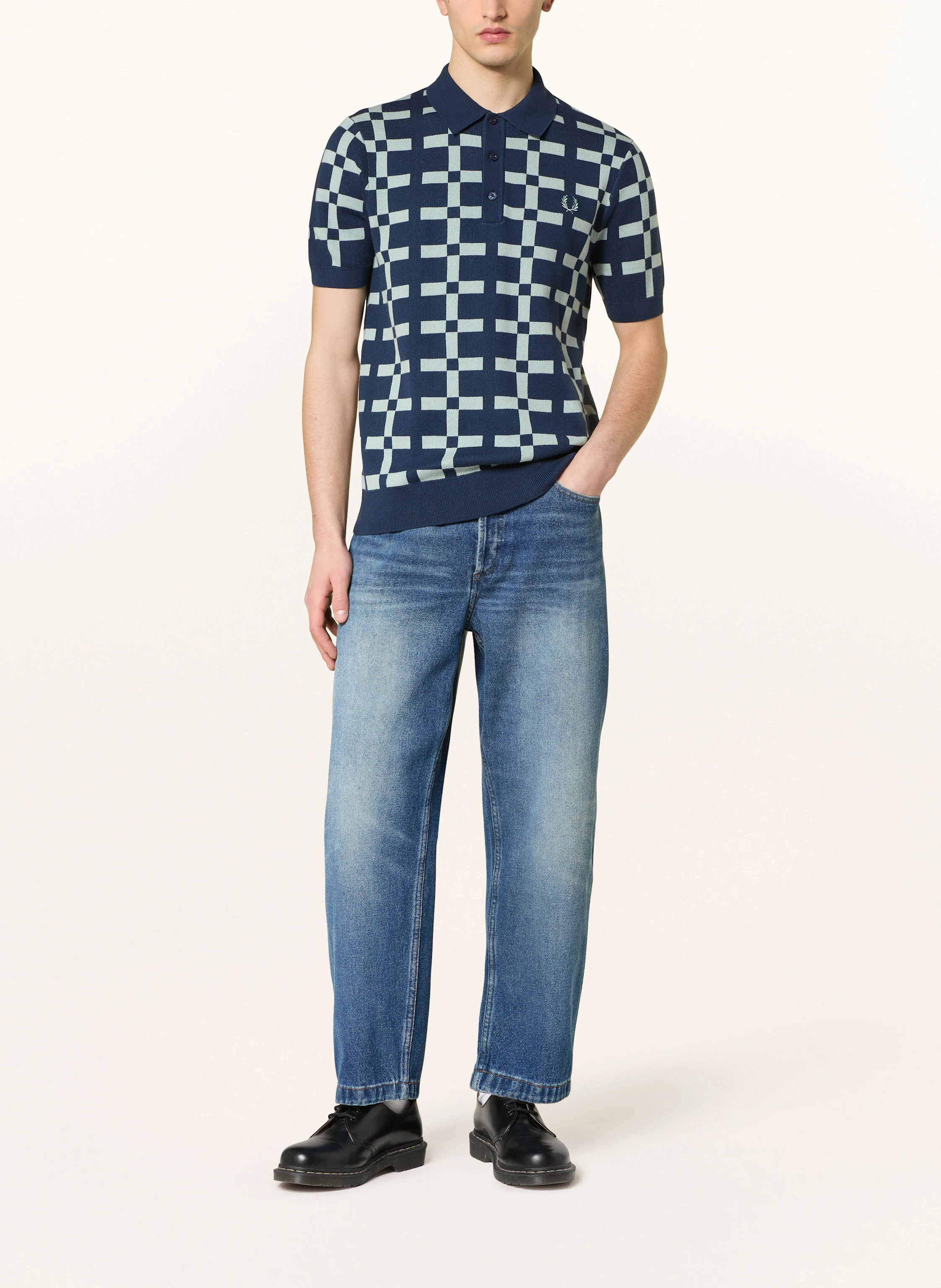 FRED PERRY Strick-Poloshirt Regular Fit