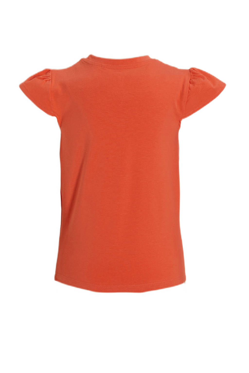 anytime T-shirt met printopdruk koraalrood