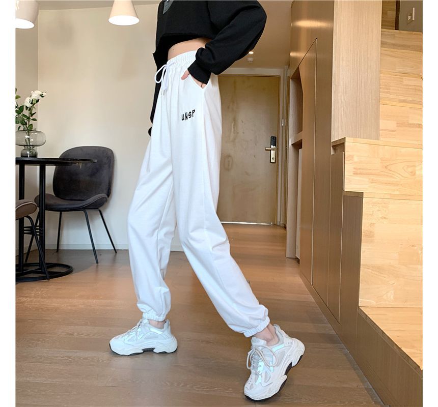 Cearyan - Harem-joggingbroek met trekkoord en geborduurde letters