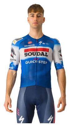 Maillot Manches Courtes Castelli Climber's 4.0 Soudal Quick-Step 2024 Bleu