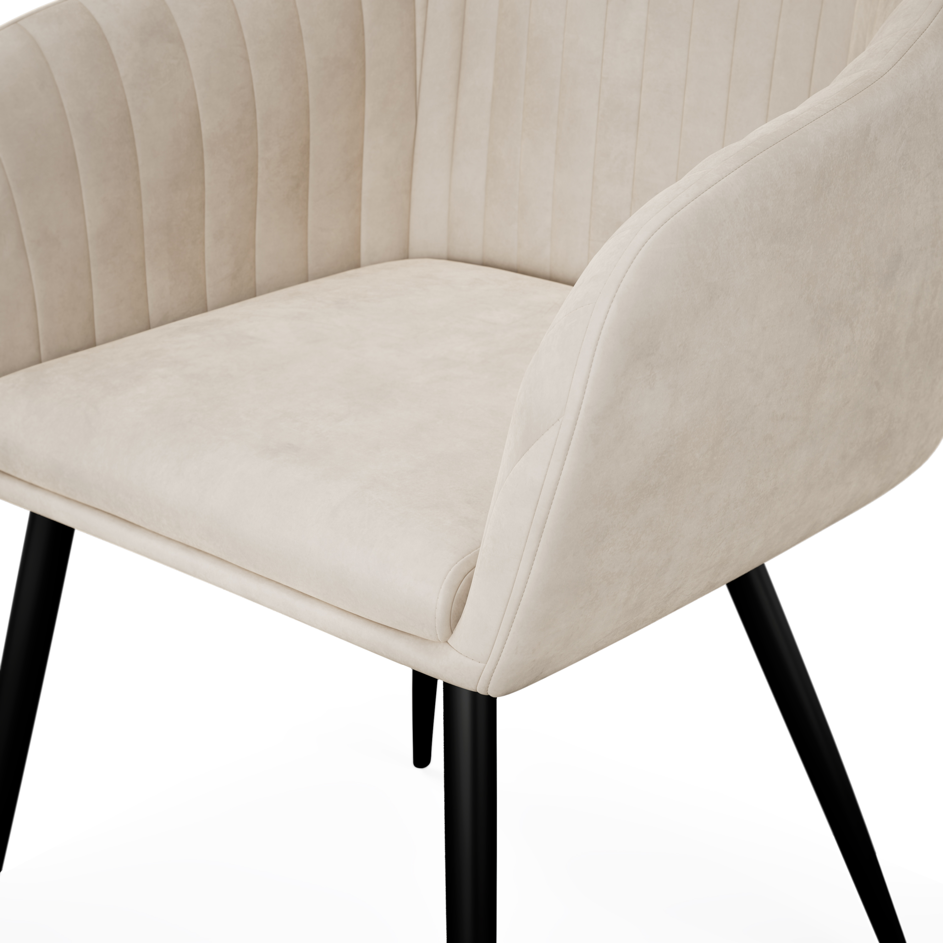 Esszimmerstuhl Samt LEE 2er Set beige