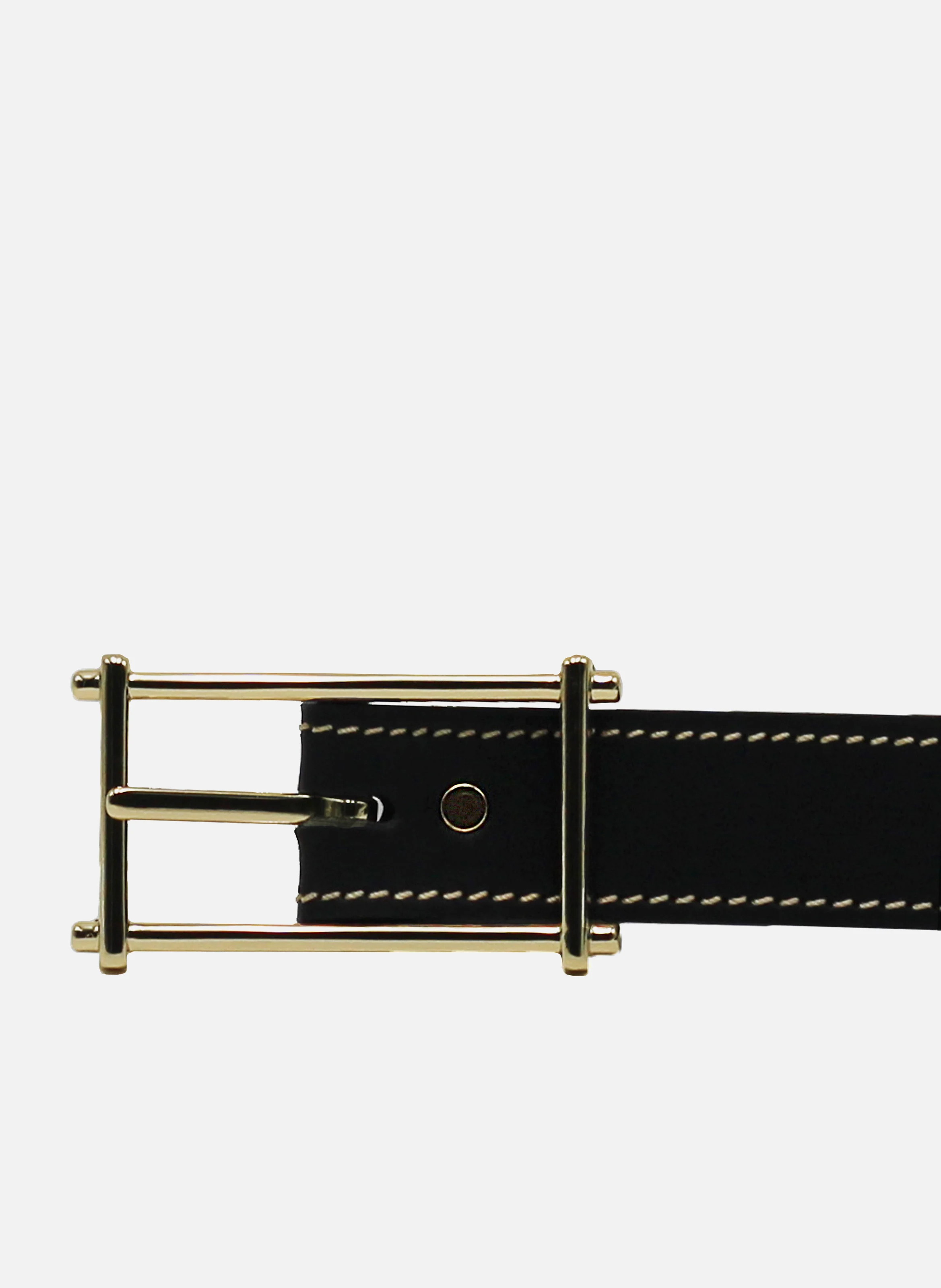 Ceinture vintage cuir daim cuir lisse | Noir
