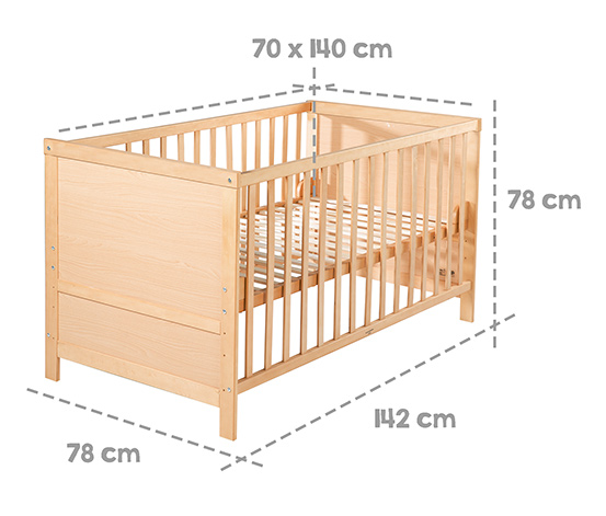 roba Kombi Kinderbett, ca. 70 x 140, weiß