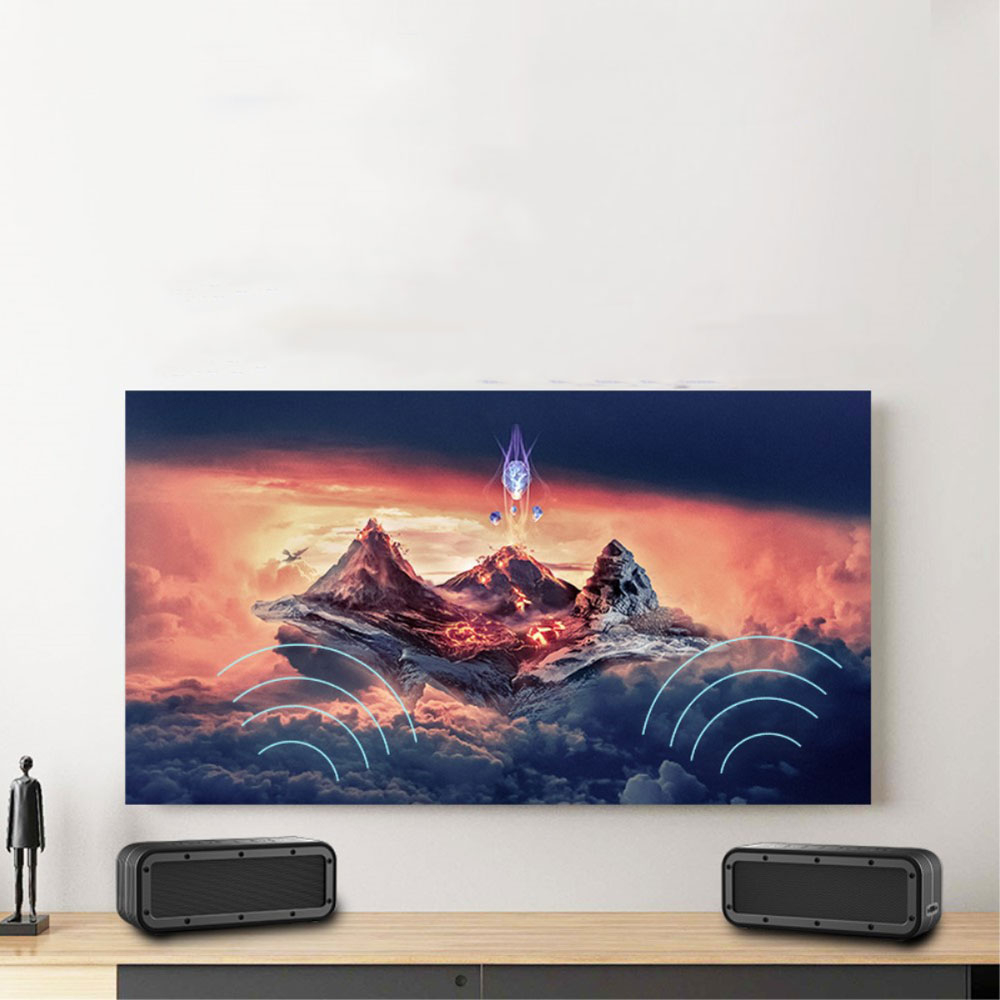 50W Bluetooth Lautsprecher Power Bass Subwoofer Spritzwasserfest (IPX7) Aux In / USB C / Micro SD Kartenslot   Handschlaufe - Schwarz