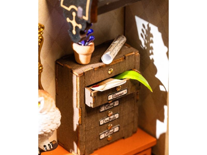 RoboTime Bausatz The Magic Study 267-teilig 3D-Puzzle aus lasergeschnittenen Holzteilen