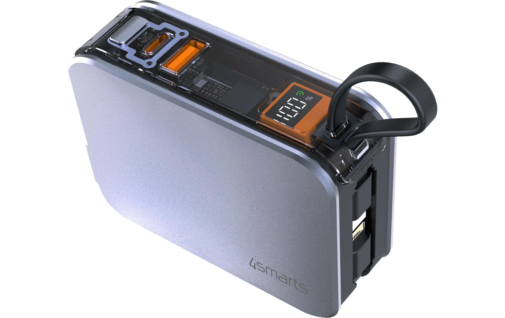 Powerbank 3in1 Hybrid Charger Lucid 10000 mAhLadegerät mit integrierten Kabeln
