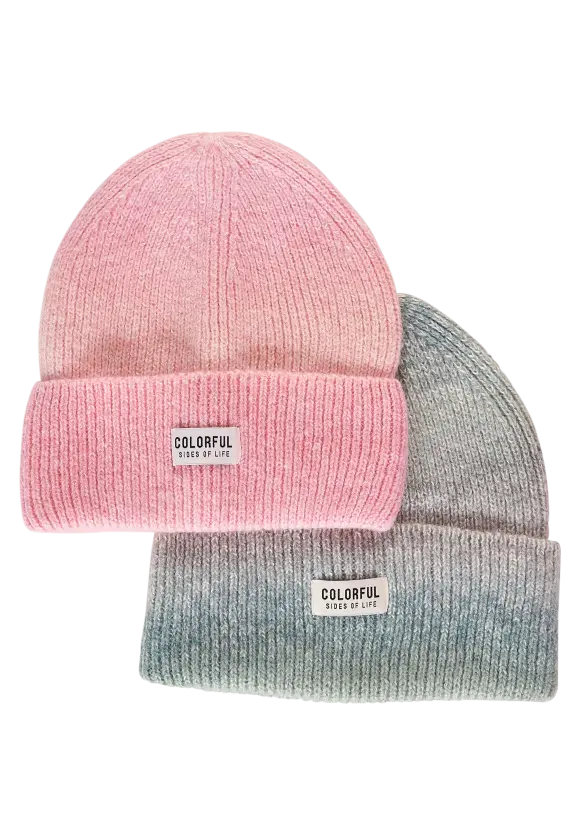 Beanie mit Farbverlauf - light peony pink