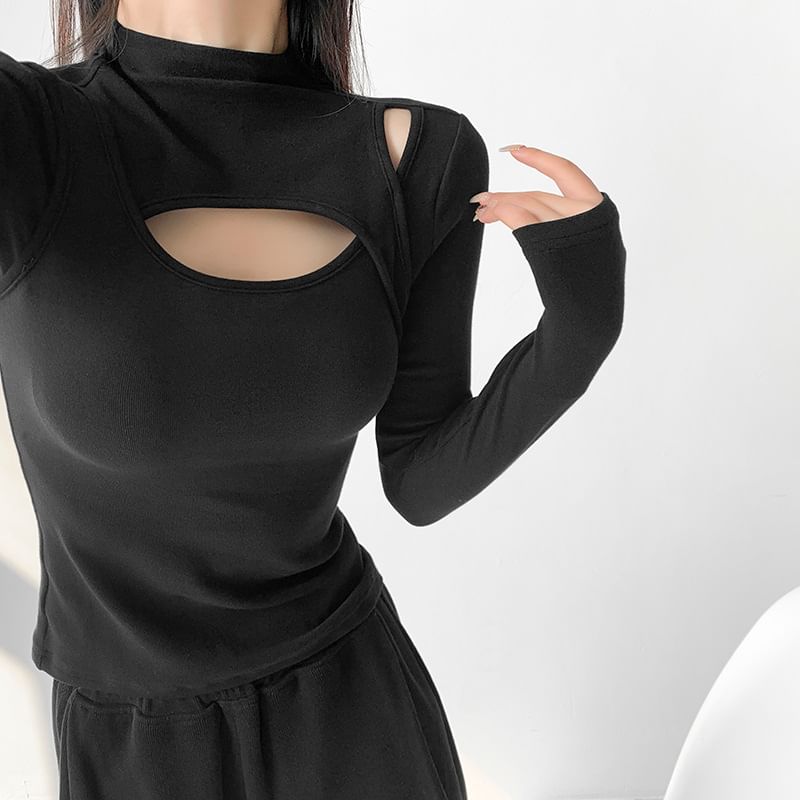 Honey River - Top met lange mouwen, getailleerd model en effen uitsnijding