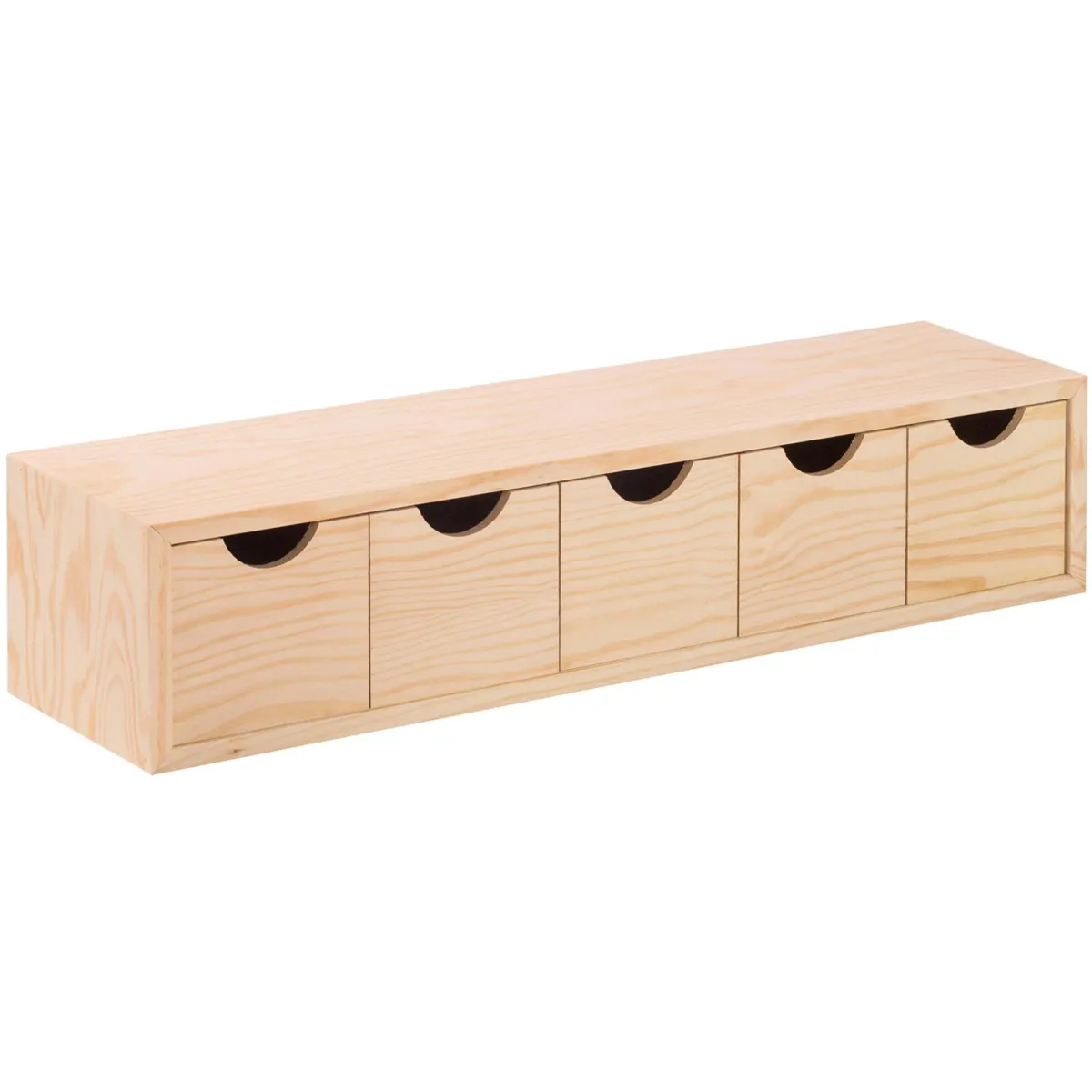 ASTIGARRAGA Mini Rangement Bloc en Pin Brut - 5 Tiroirs