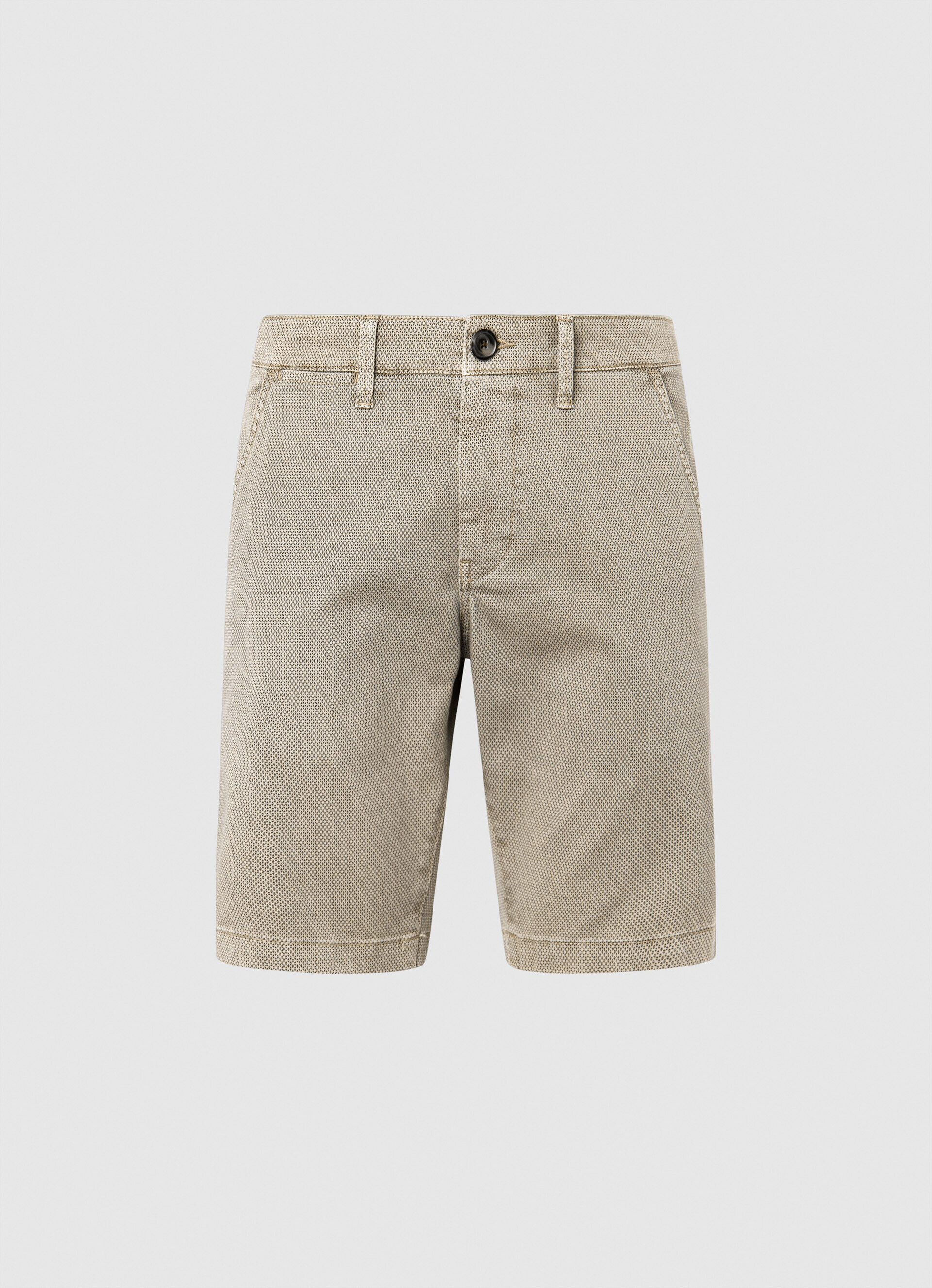 CHARLY FIT SLIM CHINO BERMUDA - bege malte