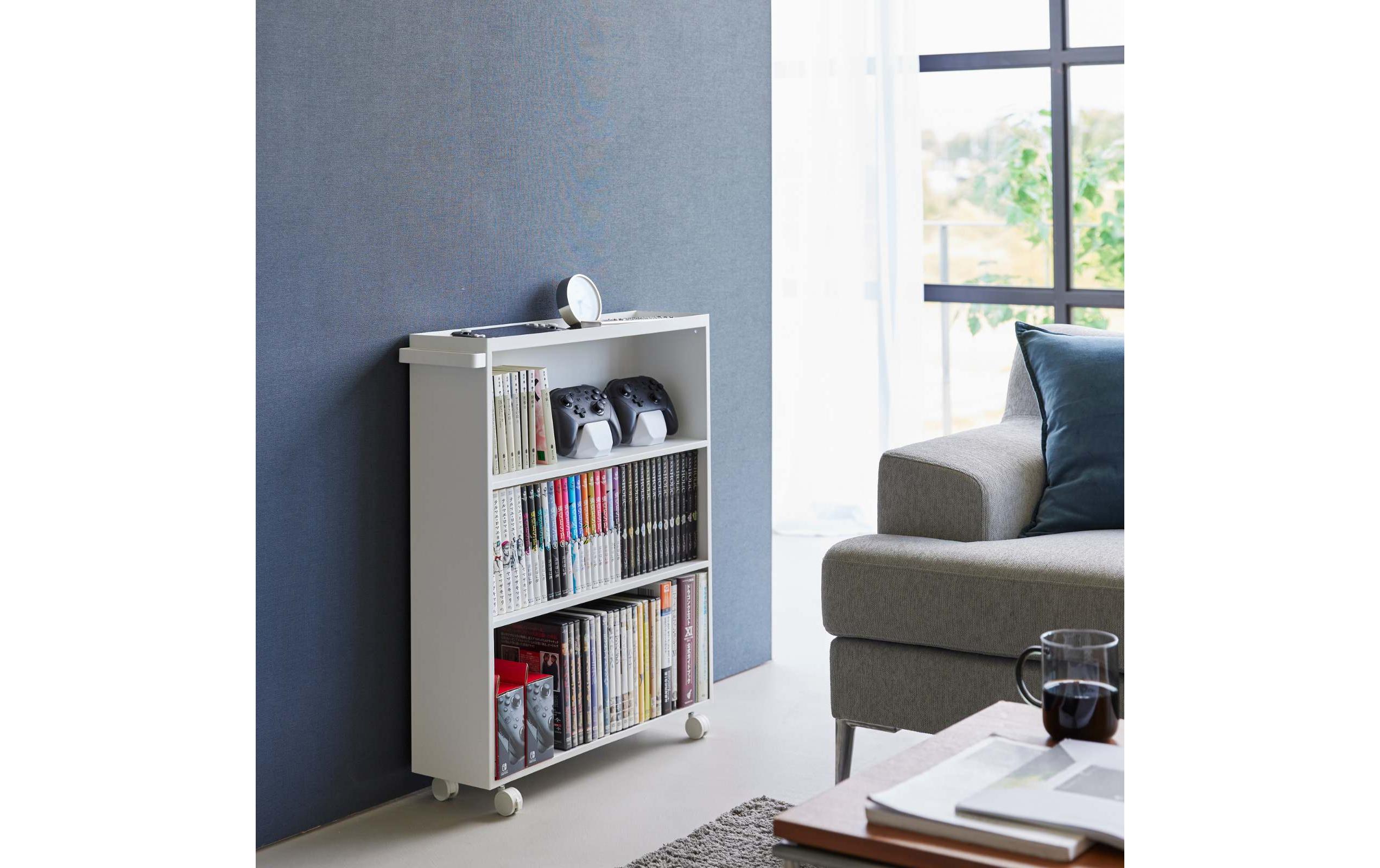 Regal Tower Weiss<br>Bücherwagen
